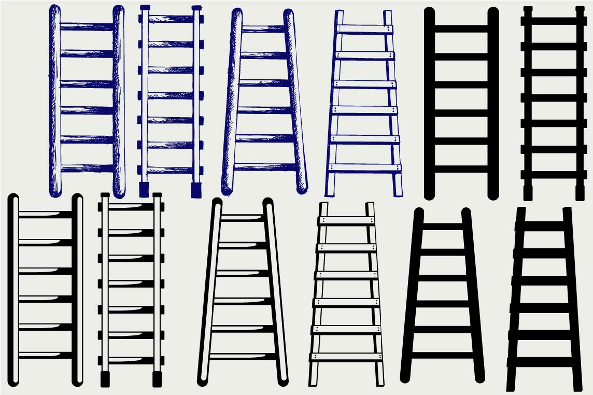 Staircase SVG, an Outline Icon by LineworkStock