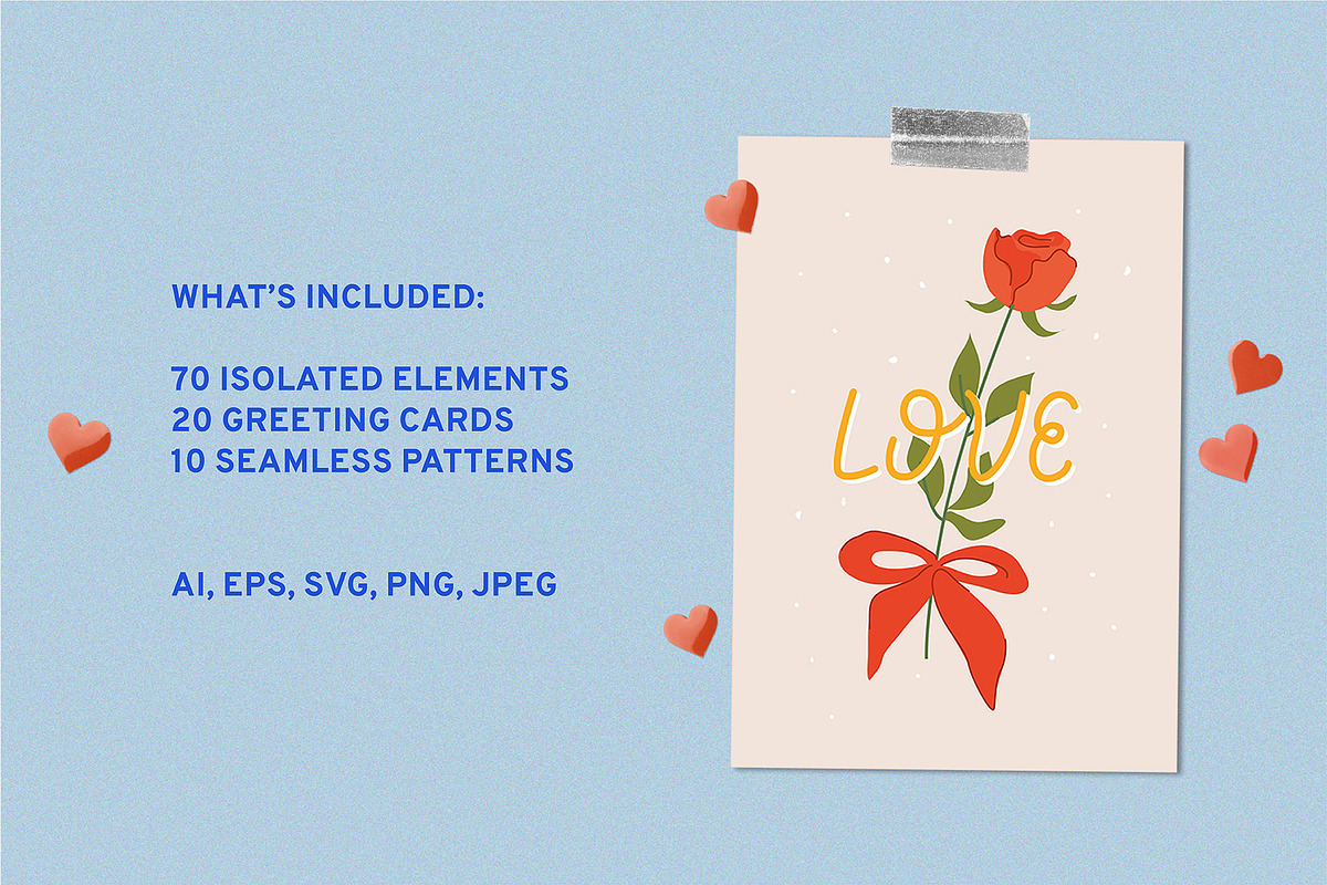 Love Message Valentine's day clipart, an Object Illustration by Felizabeth Design (Photo 3 of 9)