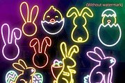 Neon Easter Spring Clipart PNG, a Seasonal Illustration by Lenninator Digital (Thumbnail 6 of 7)