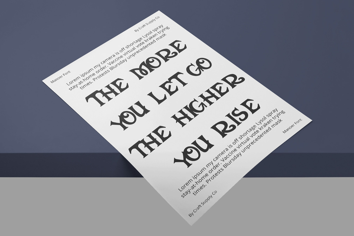 Manoer – Display Serif, a Serif Font by Craft Supply Co. (Photo 3 of 8)