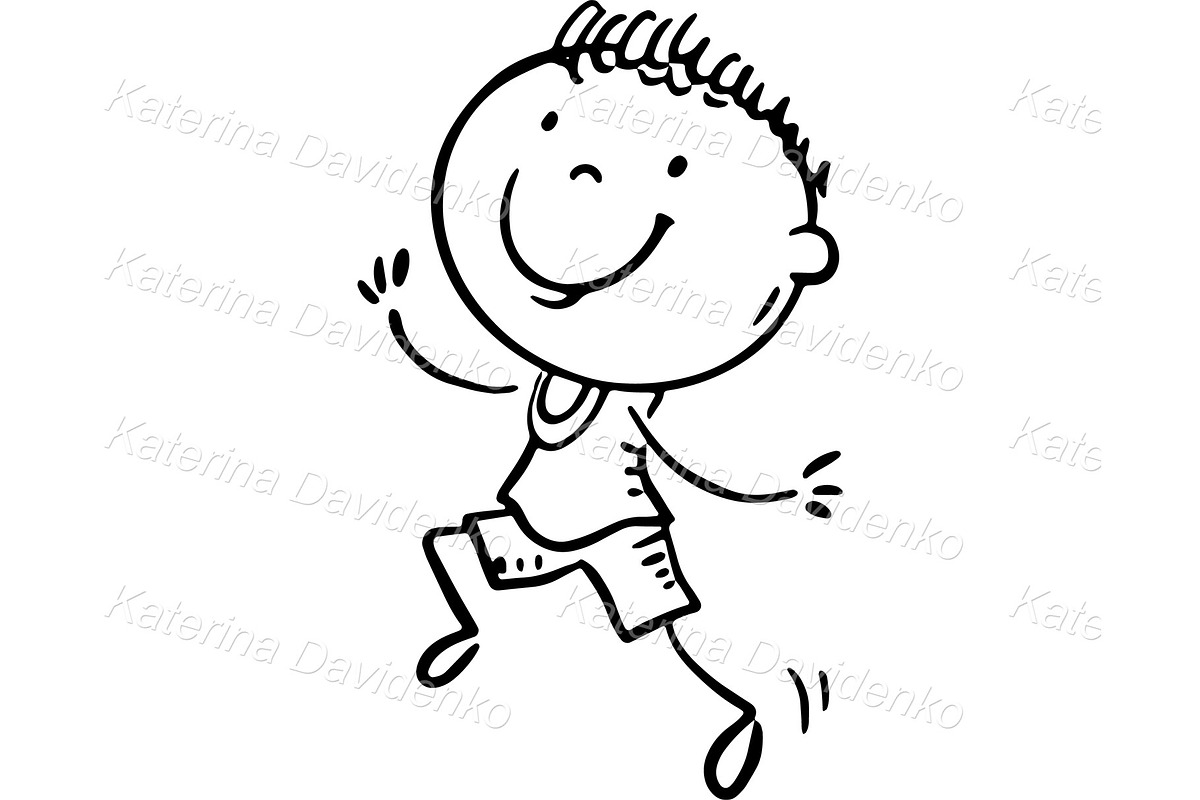 Doodle kids dancing together, a Person Illustration by Bubert Art (Photo 4 of 5)