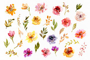 Watercolor Juicy Bright Flowers, a Decorative Illustration by GraphicsDish (Thumbnail 2 of 3)