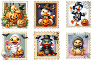 Halloween Ducks Postage Stamp, an Illustration by Designking (Thumbnail 2 of 5)