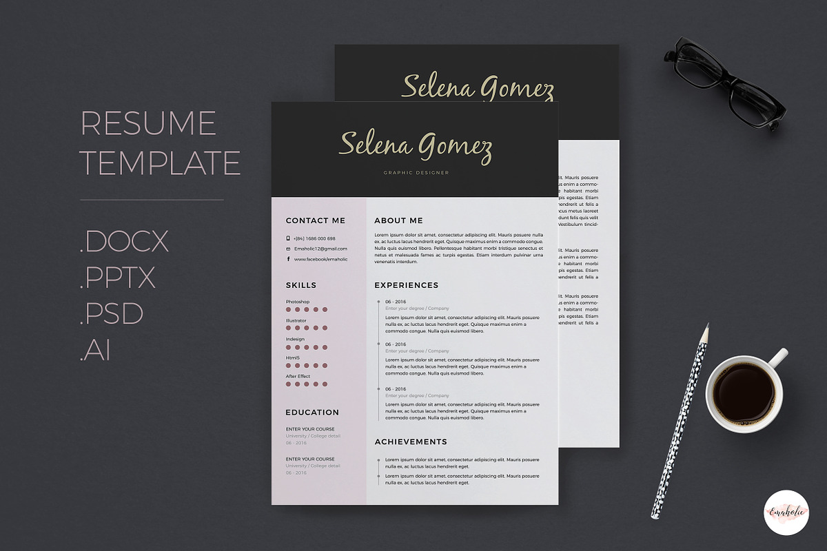 Professional CV & C.Letter templates, a Resume Template by Emaholic Template (Photo 1 of 6)