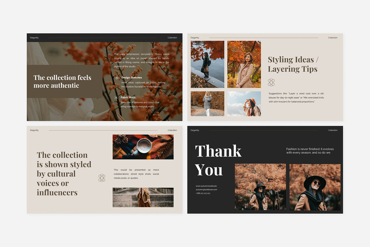 Autumn Lookbook PowerPoint, a Presentation Template by Eklip Studio (Photo 5 of 6)