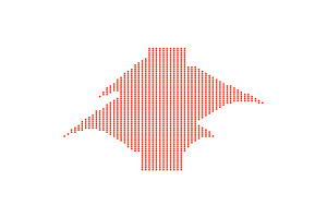 Red Halftone Star Pattern, a Pattern Graphic by Design Store
