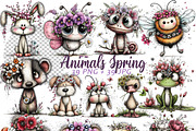 Whimsical Animals Floral Clipart, a Graphic by one-touch (Thumbnail 1 of 18)