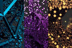 3D Renders Of Particles Dispersion