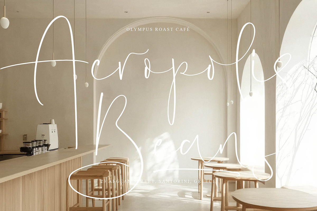 Acropholis, a Script Font by operatype.co (Photo 4 of 15)