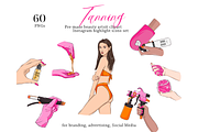 Tanning clipart self tan lotion, a Healthcare Illustration by Milatoo (Thumbnail 1 of 4)