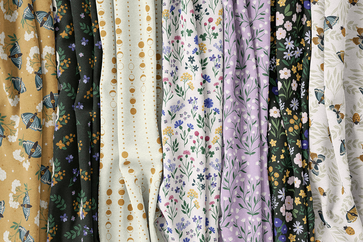 Wild Grass Mystic pattern&clipart, a Background Graphic by Cozy pattern shop (Photo 9 of 12)