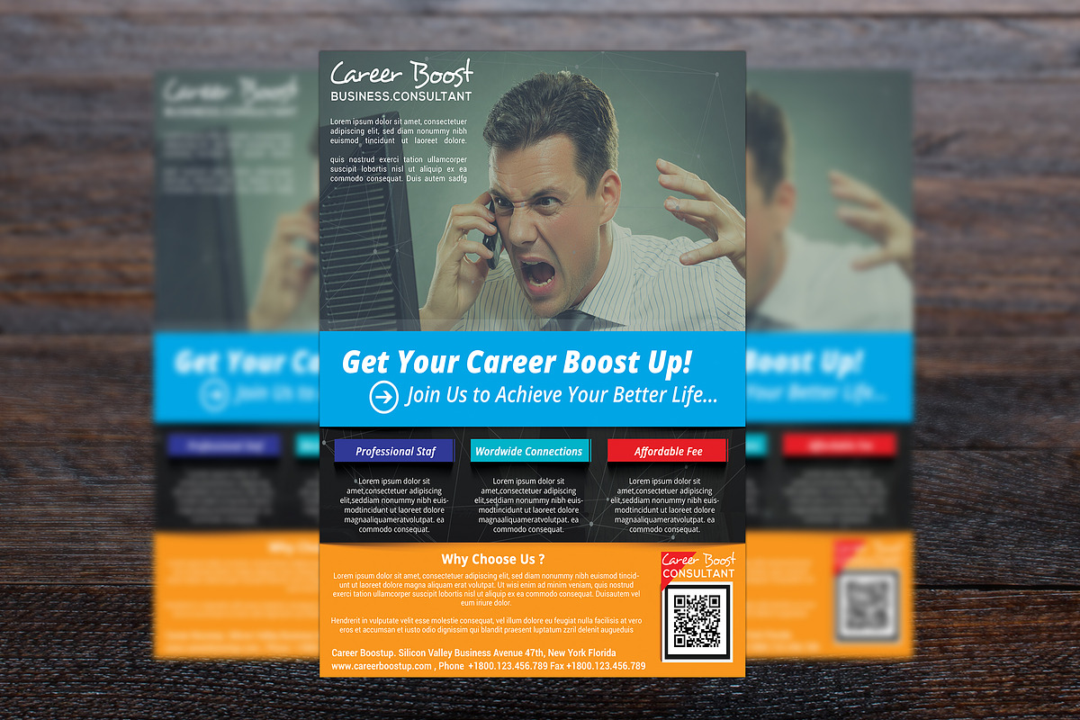 Career Boost Consultant Flyer, a Flyer Template by Design Addict