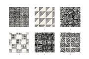 Linocut Seamless Patterns Set, a Pattern Graphic by Curly_Pat (Thumbnail 3 of 6)