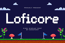 Loficore – Pixel Display Font