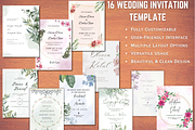 Elegant Petals Wedding Invitation, an Invitation Template by WynterLife Studio (Thumbnail 1 of 4)