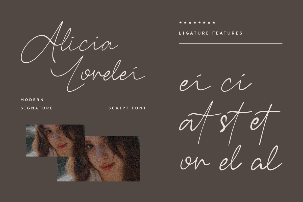 Alicia Lorelei - Signature Font, a Script Font by Masyafi Studio (Photo 4 of 8)