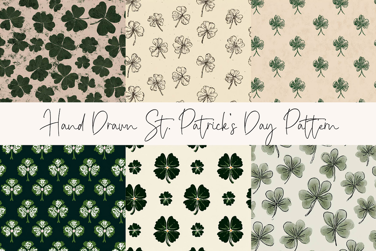 Hand Drawn St. Patrick’s Day Pattern, a Texture Illustration by DreamPrint404 (Photo 3 of 8)