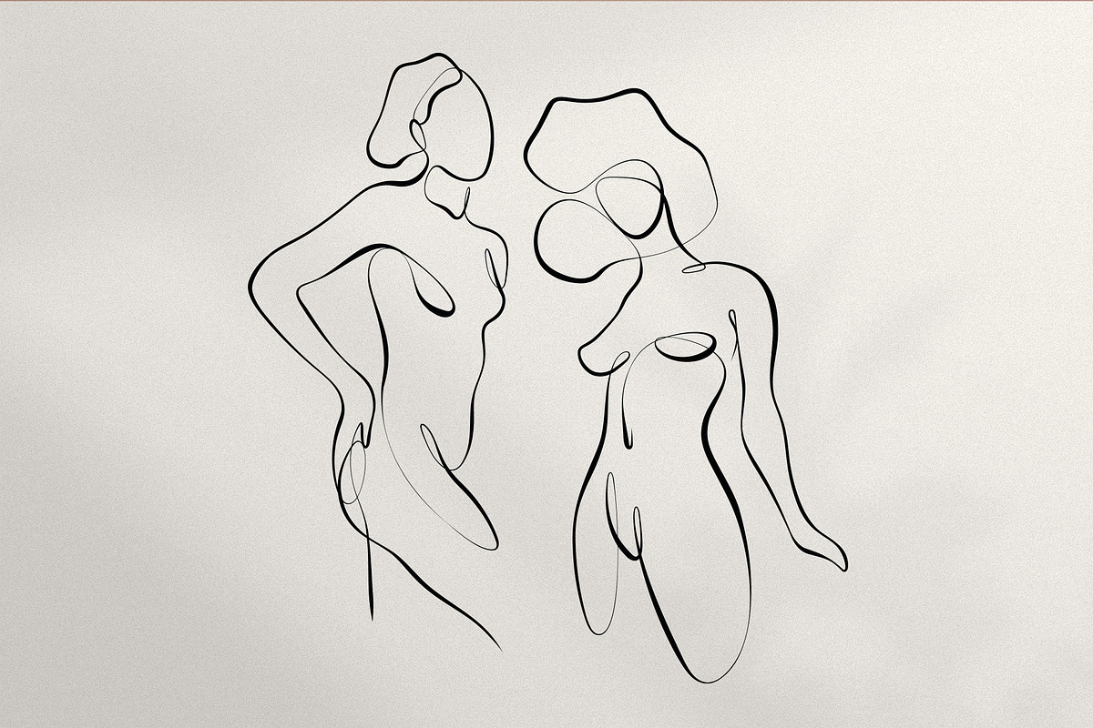 BODY - abstract one line art, an Illustration by Anna.Klets (Photo 8 of 11)