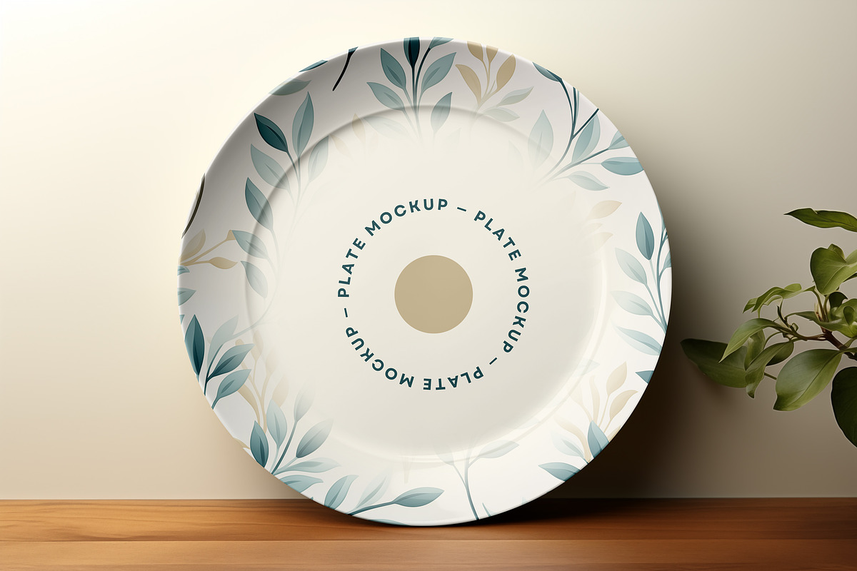 Ceramic Plate Mockup, a Merchandise Mockup by dpi (Photo 3 of 10)