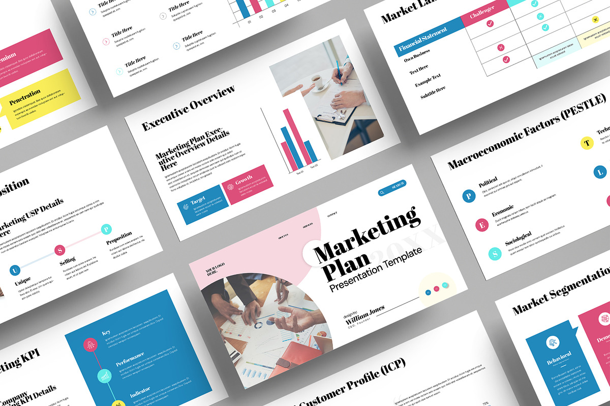 Marketing Plan Presentation Template, a Presentation Template by MightyDesign (Photo 1 of 8)