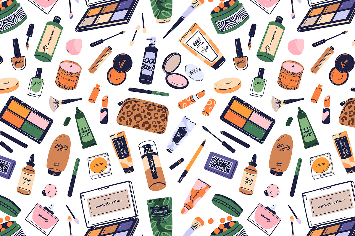 Beauty products set + templates, an Object Illustration by PaperTrident (Photo 8 of 10)