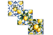 Watercolor Lemon Pattern, an Illustration by SinaCreation (Thumbnail 4 of 5)