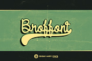 Broffont - Retro Baseball Script, a Script Font by dexsarharryfonts (Thumbnail 1 of 4)