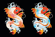 Tattoo illustration Japaneese carp, a Font by kizi (Thumbnail 3 of 4)