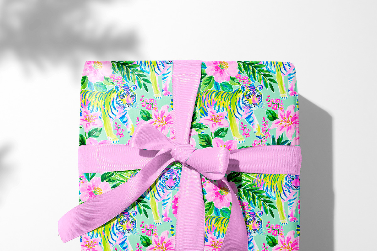 Seamless Colourful Tiger Patterns, a Pattern Graphic by The Preppy Artist (Photo 6 of 11)