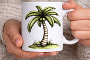 Whimsical Summer Palm Tree Clipart, an Illustration by Canvas Craft (Thumbnail 5 of 7)