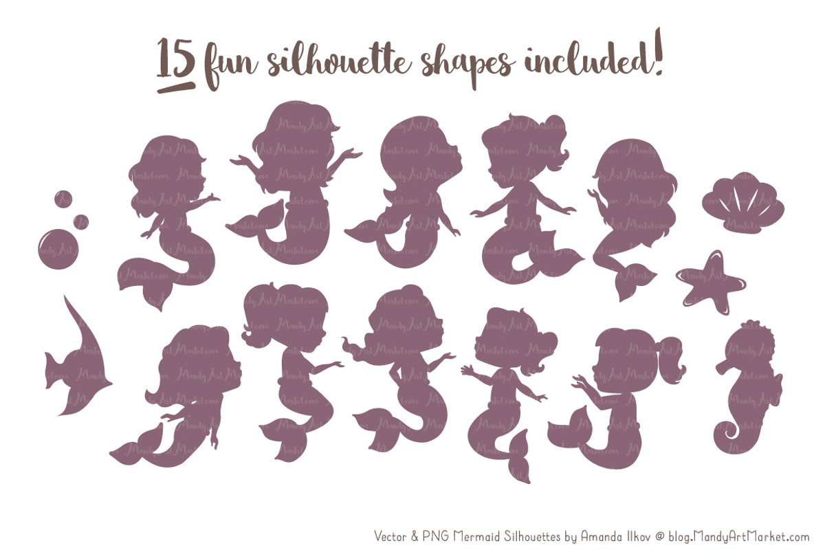 Mermaid Silhouettes in Buff, an Illustration by Amanda Ilkov (Photo 2 of 3)