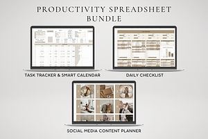 Productivity Spreadsheet Bundle