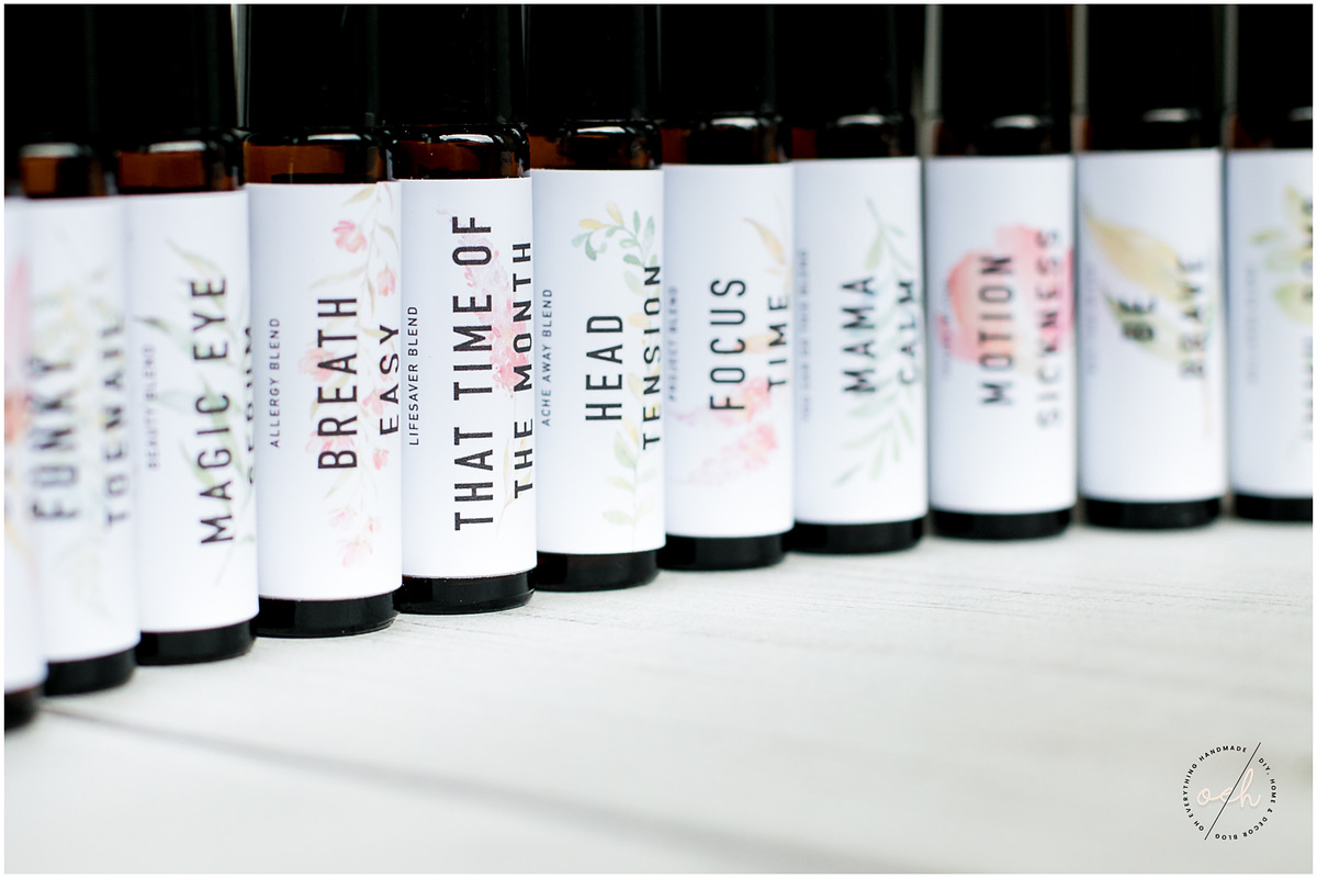 2x2 10ml Essential Oil Bottle Label, a Presentation Template by OhEverythingHandmade (Photo 3 of 6)