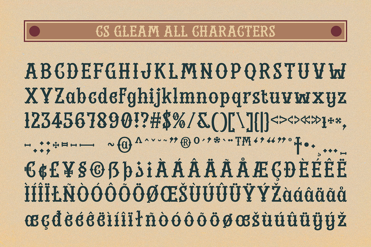 CS Gleam – Tuscan Font, a Serif Font by Craft Supply Co. (Photo 8 of 8)