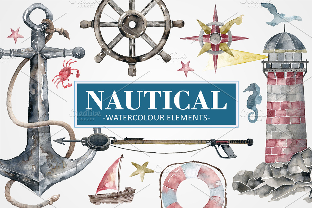 SALE - Nautical Watercolour, an Illustration by Soir Creative (Photo 1 of 6)
