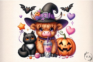 Cute Highland Cow PNG, an Icon by Craft Nest