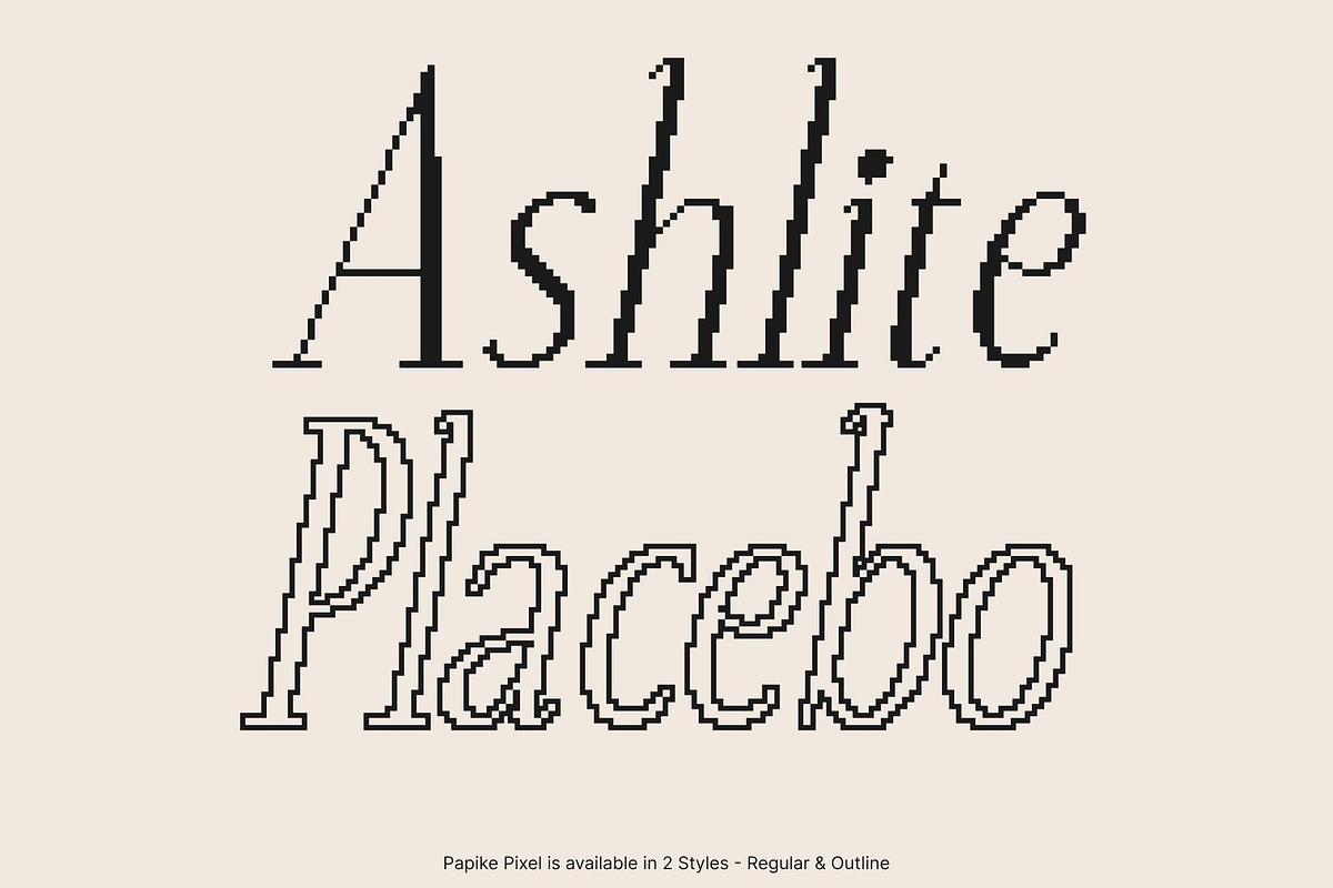 Papike Pixel, a Serif Font by Craft Supply Co. (Photo 3 of 8)