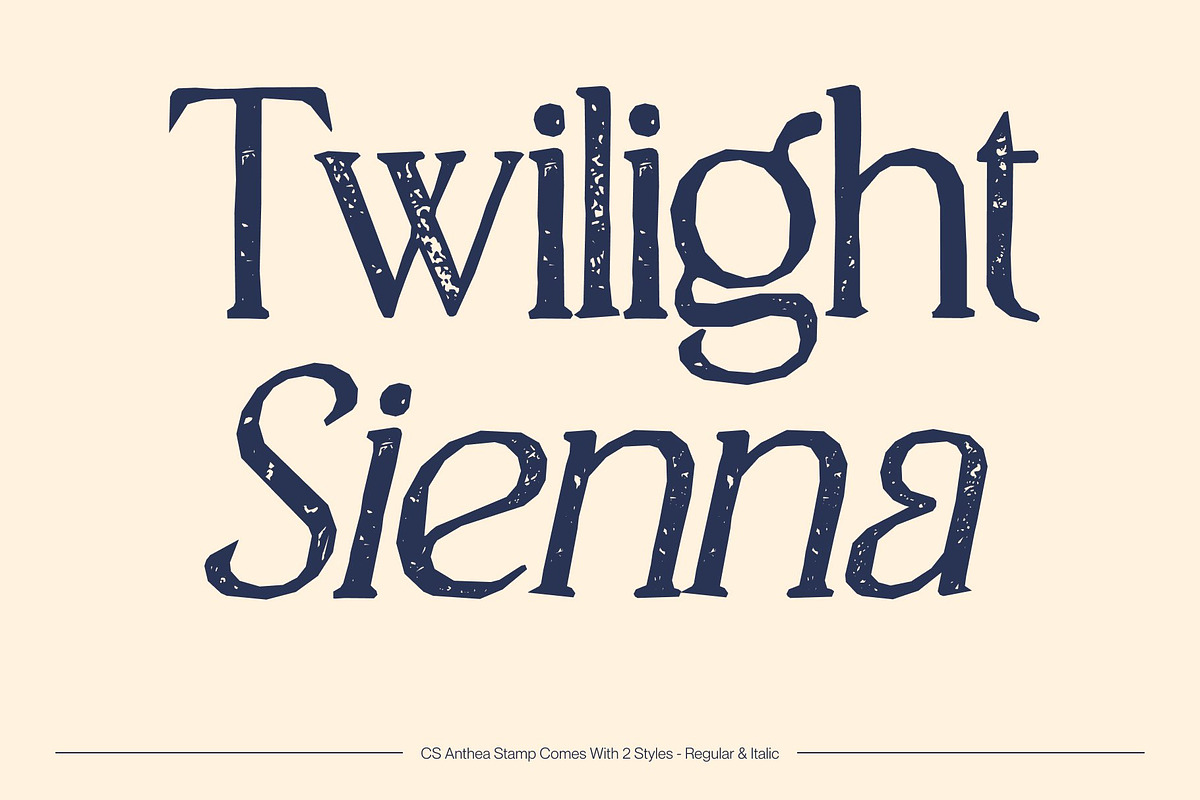 CS Anthea Stamp, a Serif Font by Craft Supply Co. (Photo 3 of 7)