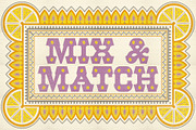 Chromatic Wood Type Borders, a Background Graphic by Quentin Bangston (Thumbnail 3 of 5)