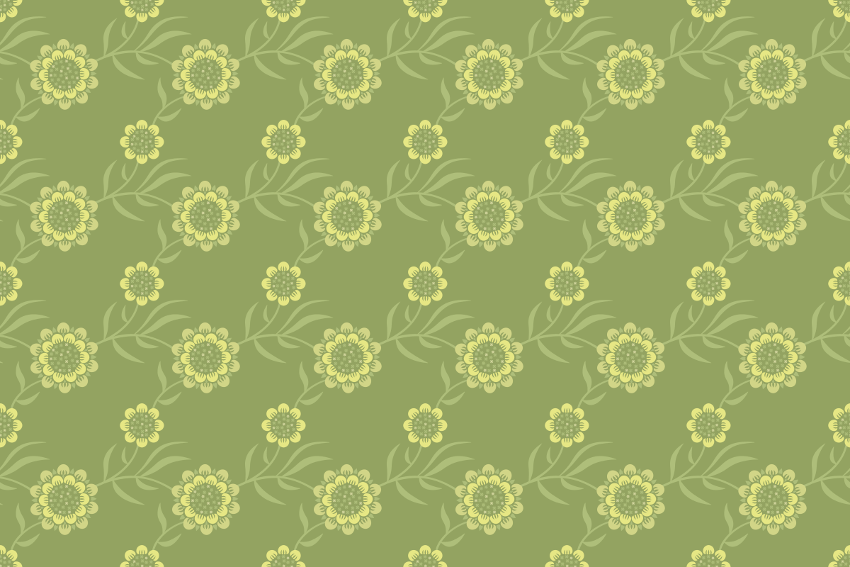 Leafy Mums Pattern Tile preview 3