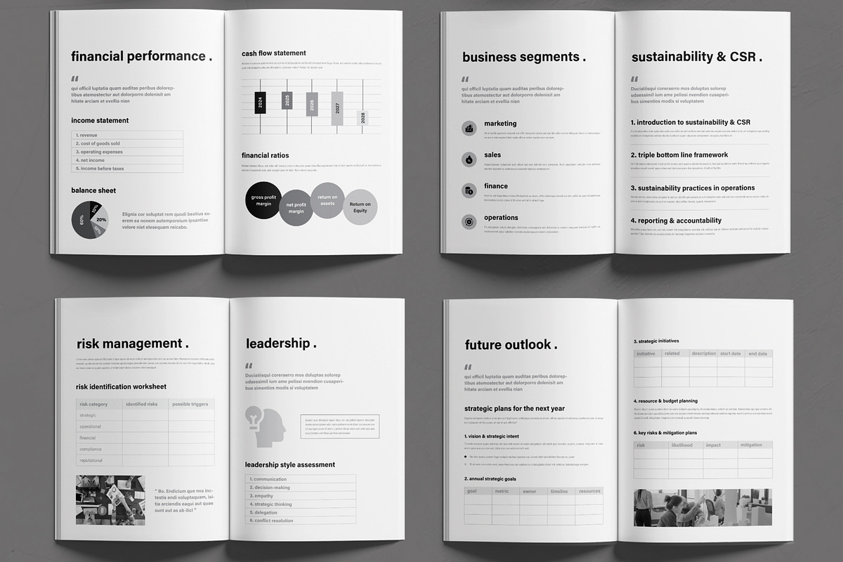 Modern Annual Report Template, a Brochure Template by MightyDesign (Photo 3 of 6)