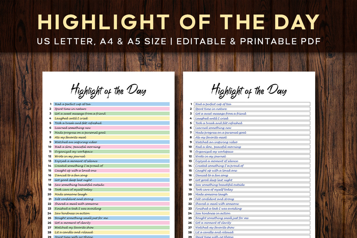Editable Highlight of the Day, a Print Template by Graphicsnext (Photo 3 of 4)