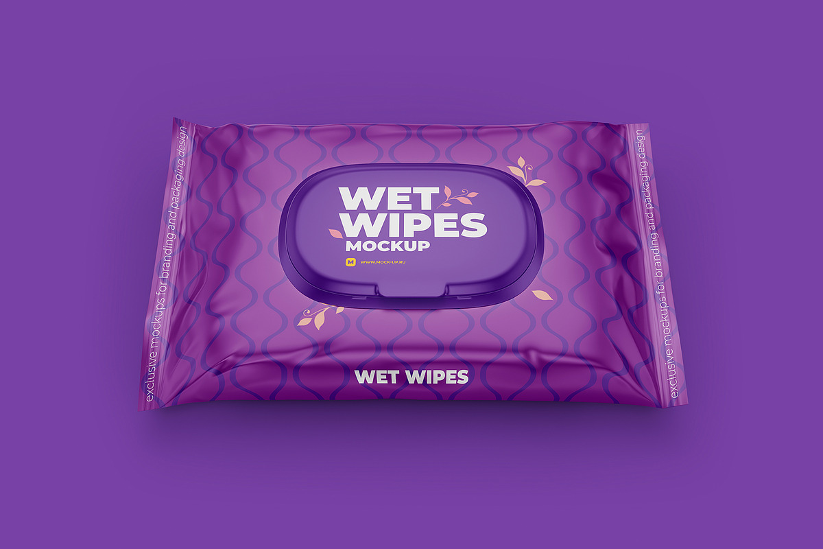 Wet Wipes with Cap Mockup half side, a Cups & Container Mockup by easymock (Photo 5 of 8)