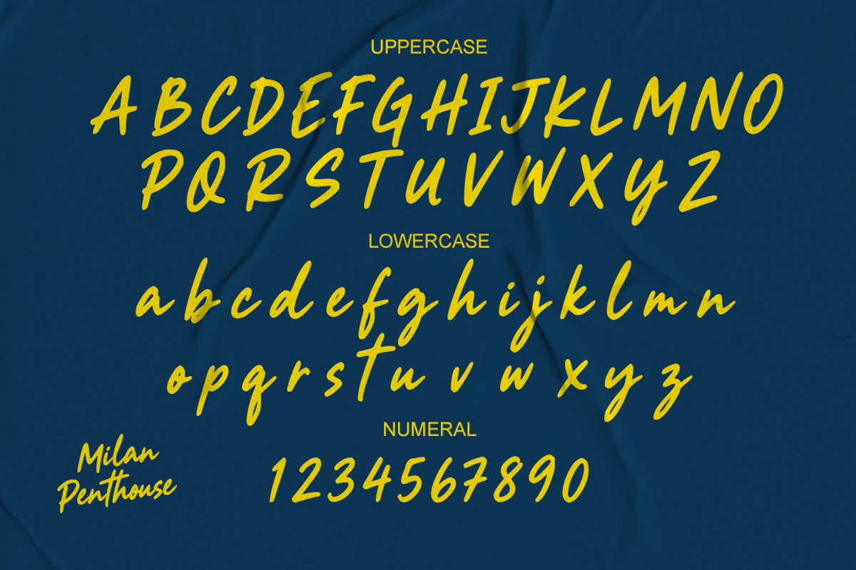 Milan Penthouse, a Handwritten Font by Natural Ink Studio (Photo 10 of 10)