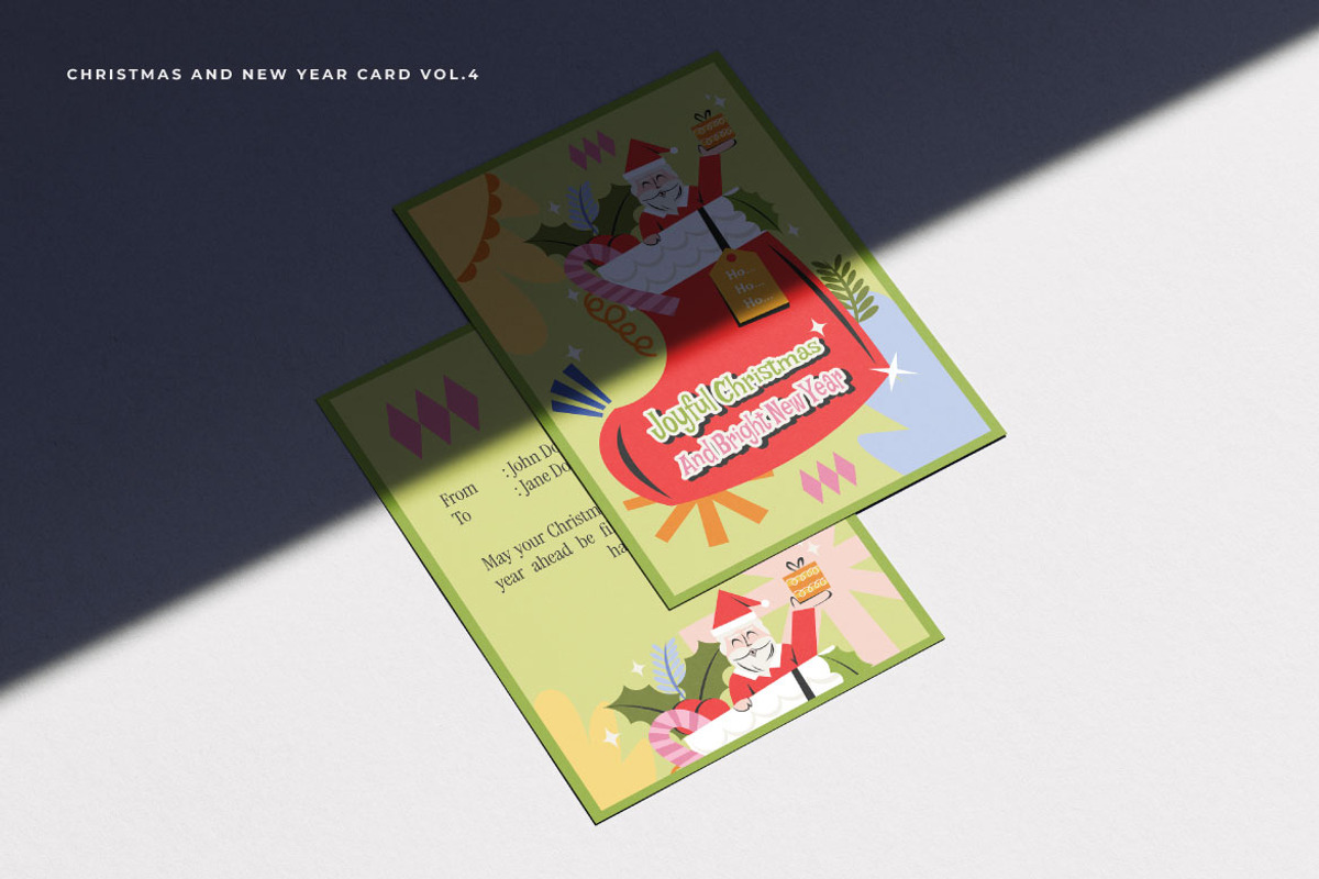Christmas And New Year Card Vol.4, an Invitation Template by Bewalrus Studio (Photo 2 of 4)