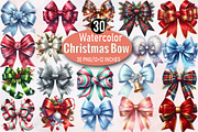 Christmas Bow Clipart Bundle., an Illustration by SVGArt (Thumbnail 1 of 8)