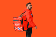 Delivery guy with bag mockup, an Advertising Mockup by BlackMockup (Thumbnail 5 of 10)