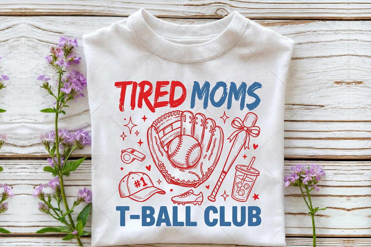 Tired Moms T-Ball Club PNG, an Illustration by OK Design (Photo 5 of 5)