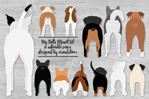 Funny Dog Butt Illustrations