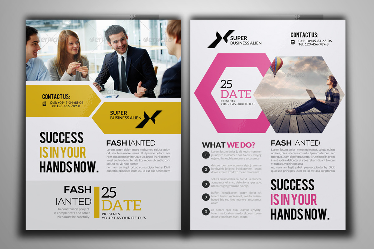100 Fresh Business Flyers Bundle, a Flyer Template by Psd Templates (Photo 15 of 15)